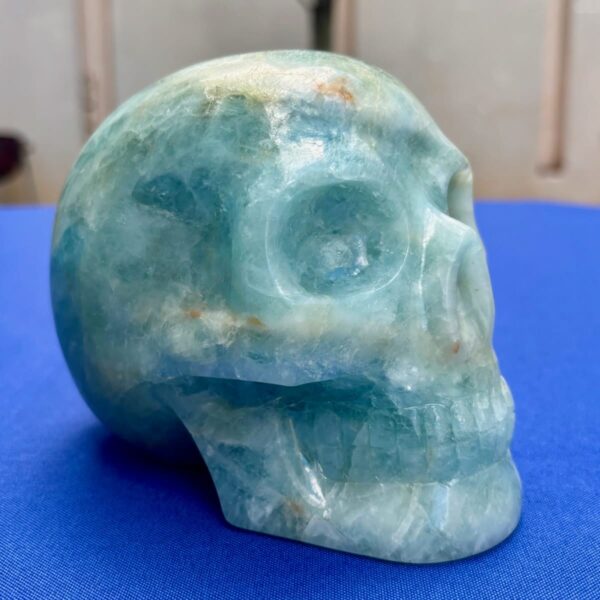 Large Aquamarine Crystal Skull – 2.17 kg