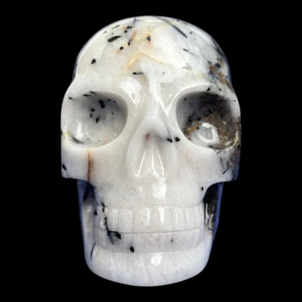 Life-Size Tourmaline Quartz Skull by Walmere