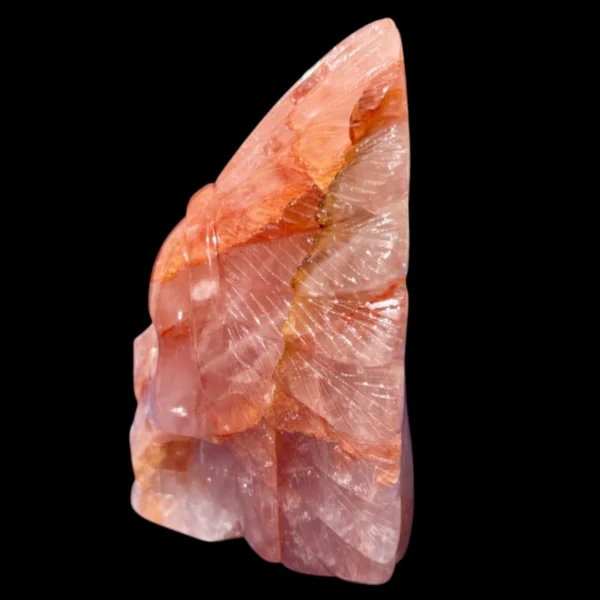 Fire Quartz Feathered Shaman Skull
