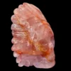 Fire Quartz Feathered Shaman Skull